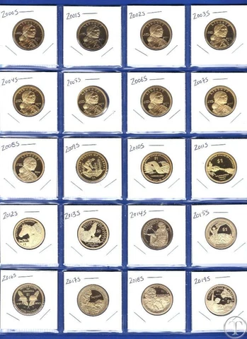 2000 - 2021 S Proof Sacagawea Native American Dollar Set-GEM PROOF 22 Dollars Cover