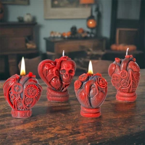 Mechanical Heart Candle Mold DIY Resin Moulds 3D Art Silicone Molds Home Decor - Picture 1 of 15