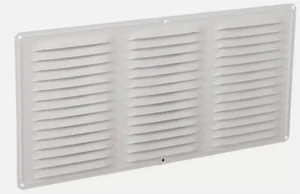 Luftausströmer 16 Zoll x 8 Zoll Weißer Aluminium Unter Trauflüfter mit Sichtschutz 84211 - Bild 1 von 6