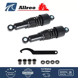 Pair 10.5'' 267mm Black Rear Shocks Fit For Sportster 883 1200 - Picture 1 of 10