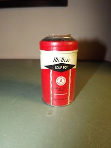 Vtg McNess Tin Seasoning-Still Sealed -w/Recipe on Bottom 4"t - Soup Pot - Picture 1 of 3