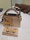 River Island Ladies Handbag With Matching Purse Embroidered