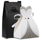 Festive Wedding Favor Candy Boxes 100Pcs Pack With Ribbons For Bride And Groom