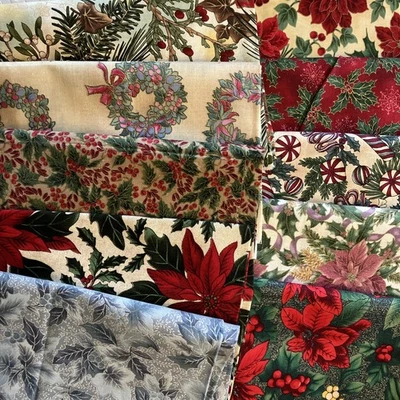 40+ yardas Navidad Hoffman Internacional Telas Invierno Cardenal Floral  Foto 1 de 4