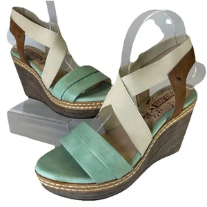 Pikolinos Keilabsatz Plateau Sandalen braun Slingback Riemchen Open Toe Pumps 37 6 - Bild 1 von 21