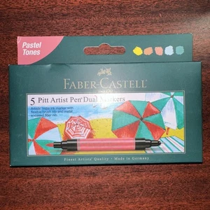 Bolígrafo Faber-Castell Pitt Artist marcadores dobles tonos pastel, 5 quilates - Imagen 1 de 3