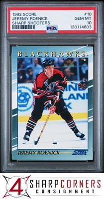 1992 SCORE SHARP SHOOTERS #10 JEREMY ROENICK HOF POP 3 PSA 10 - Image 1 of 3