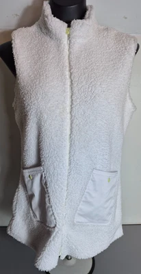 Chaleco polar con cremallera completa Footjoy Golf para mujer S bolsillos blancos Foto 1 de 4