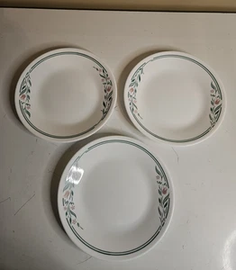 3er Set Corelle Rosemarie Brot Dessert Teller 6 3/4" Tulpen Floral - Bild 1 von 4