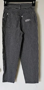 Vintage 90er Esprit schwarz & weiß Denim Hose Baumwolle Plissee vorne Kinder Größe 7 - Bild 1 von 24