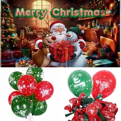 Christmas Backdrop Banner Free Balloons Decorations Photo Props Background Gift