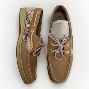 Scarpe da barca Sperry Top-Sider donna 7,5 m marrone floreale slip on casual comode - Foto 1 di 8