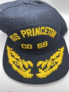 Gorra de béisbol USS Princeton CG 59 talla única cierre a presión H-76c - Imagen 1 de 5