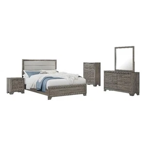 Coaster Wright 5-Piece Transitional Wood Eastern King Bedroom Set in Brown Oak - Picture 1 of 20