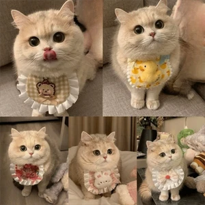 Lace Up Animal Bib Lattice Dog Collar Comfortable Cats Clothing Pet - Picture 1 of 21