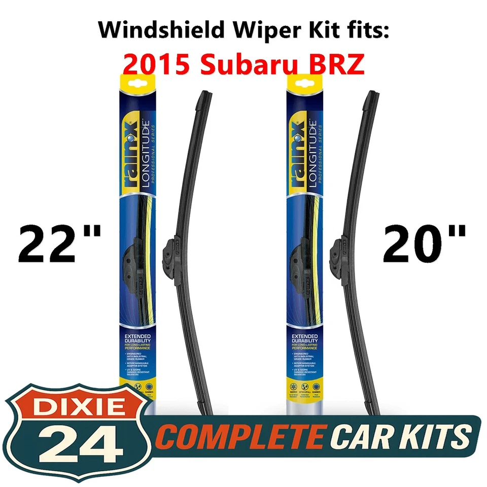 Rain-X Longitude Windshield Wiper Kit fits: 2015 Subaru BRZ (22" & 20") Foto 1 de 4