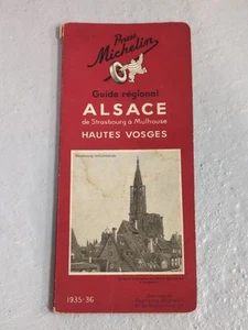 Michelin French Red Regional Guide / Tourist Atlas Alsace 1935-36 - Picture 1 of 13