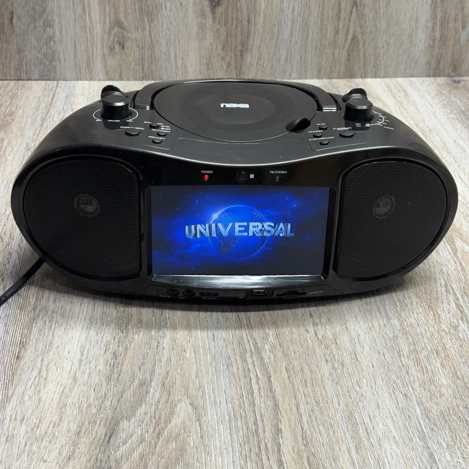 NAXA NDL-254 7” TV/DVD/CD/AM/FM Radio Bluetooth Boombox PROBADO-LEER POR FAVOR Foto 1 de 4