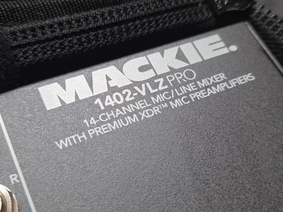 Best audio mixer? MACKIE 1402-VLZ Pro 14-Channel Mic/Line Mixer WITH padded bag. - Image 1 of 4