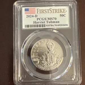 2024 d Harriet Tubman Half Dollar PCGS MS70 First Strike - Picture 1 of 2