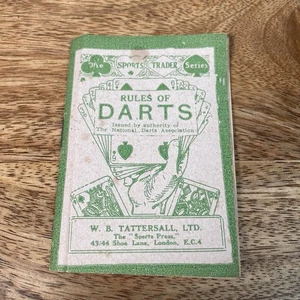 Vintage Darts Rules Book Miniature Sports Trader Series W B Tattersall 1930s - Picture 1 of 17