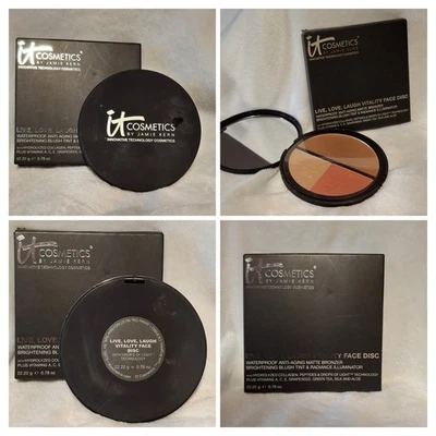it Cosmetics Live, Love, Laugh▪︎ Vitality Face Disc Bronzer Blush Illuminator - Image 1 of 4
