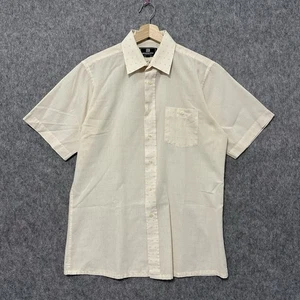 Vintage Givenchy Monsieur Shirt White Orange Stripe Short Sleeve Men’s M - Picture 1 of 8