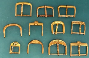 High Grade Gold Filled Wristwatch Buckle Lot - Gucci, Hugo, Accutron & More - Picture 1 of 7