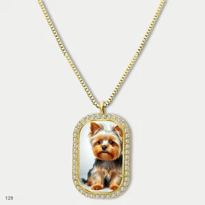 Toller süßer Yorkie Yorkshire Terrier Hund Mode Anhänger Halskette Kette Bild - Bild 1 von 4