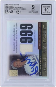 George Brett Royals Signed 2004 Topps Tribute Hall of Fame #TR-GB BAS 9/10 Card - Picture 1 of 4