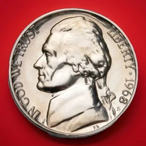 1968-S 5 Steps GEM PROOF BU Jefferson Nickel FAST SHIPPING - Picture 1 of 4