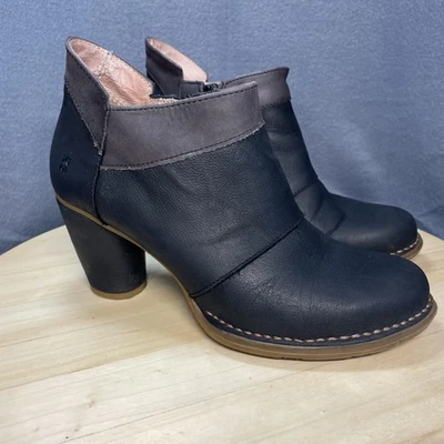 Botas El Naturalista Mujer Talla EU 37 Cuero Negro Tacón al Tobillo Cremallera Lateral 494 Foto 1 de 4