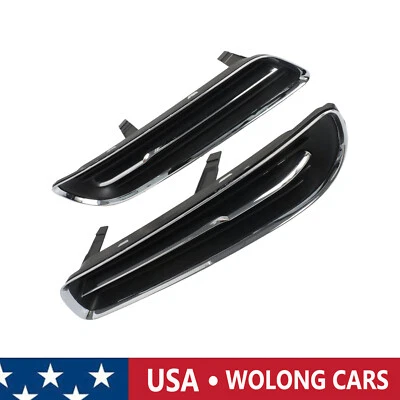 2 передних противотуманных фары левая + правая крышка отверстия черная с хромированной отделкой для Chrysler 300 - Изображение 1 из 4