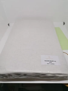 Luxecosy 100% Leinen Bettwäschegarnitur 155-220+80x80 cm weiß Bettwäsche Neu - Bild 1 von 4