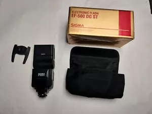Sigma EF-500 DG ST Flash for Canon AF, original case, box and cold shoe - Picture 1 of 4