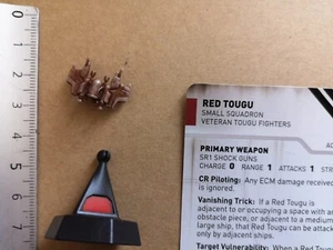 RED TOUGOU FIGHTER MINIATURE+ENG CARDS/BATTLESHIP GALAXIES G233 - Bild 1 von 1