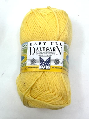 Dalegarn Baby Ull #2015 100% Wool Dale of Norway Med Yellow -   NEW - Image 1 of 2