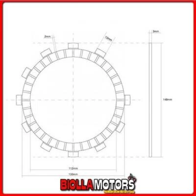 741388 FRIZIONE DISCO SINGOLO GUARNITO FCC YAMAHA DT MX 400CC 1975/1979 1Pezzi Foto 1 de 4
