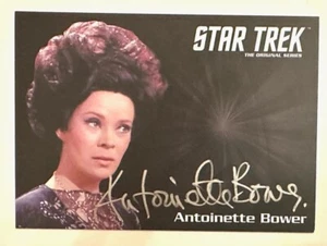 STAR TREK : ANTOINETTE BOWER as SYLVIA AUTO CARD 2013 50th ANNIVERSARY - Picture 1 of 2