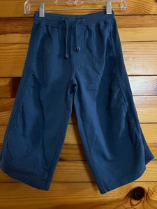 Shilav Blue Cropped Pants Girls Navy Capri Drawstring Size 7 - Picture 1 of 3