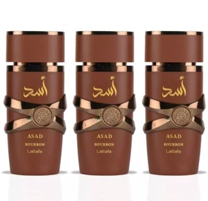 Asad Bourbon Eau De Parfum Spray 100ML (3.4 OZ) By Lattafa (PACK OF 3) - Picture 1 of 1