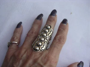 SELTENER EINZIGARTIGER STATEMENT-RING STERLINGSILBER ALEX SANCHEZ KNÖCHEL - Bild 1 von 9