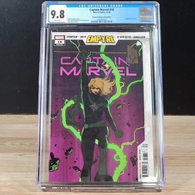 Capitana Marvel #18 segunda impresión 1:25 Molina Marvel primera aplicación Lauri-Ell CGC 9,8 casi nuevo Foto 1 de 4