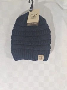 CC Beanie New Slouchy Knit Oversized Thick Cap Hat Unisex Kids - Picture 1 of 1