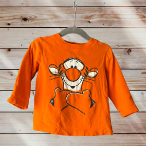 Disney Jumping Beans Baby Softest Crewneck T-Shirt Long Sleeve Orange Size 18M