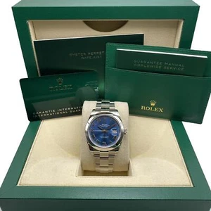 Rolex Datejust 41 126300 Steel Blue Roman Dial Automatic Mens Watch B&P 2025 - Picture 1 of 7