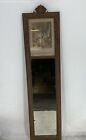 Vintage French Victorian Trumeau Wall Hanging Mirror Home Decorative 54.5 In