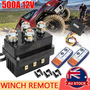 12V 500A HD Electric Contactor Winch Solenoid Twin Wireless Remote Recovery 4x4~ - Picture 1 of 12