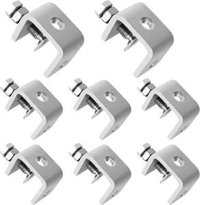 8PCS 1 Inch C Clamps, 304 Stainless Steel with Stable Wide Jaw Opening & I Be... - Picture 1 of 3