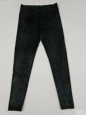 Vintage 2013 Victoria's Secret PINK Black Velour Sparkle Leggings Large - Image 1 of 4